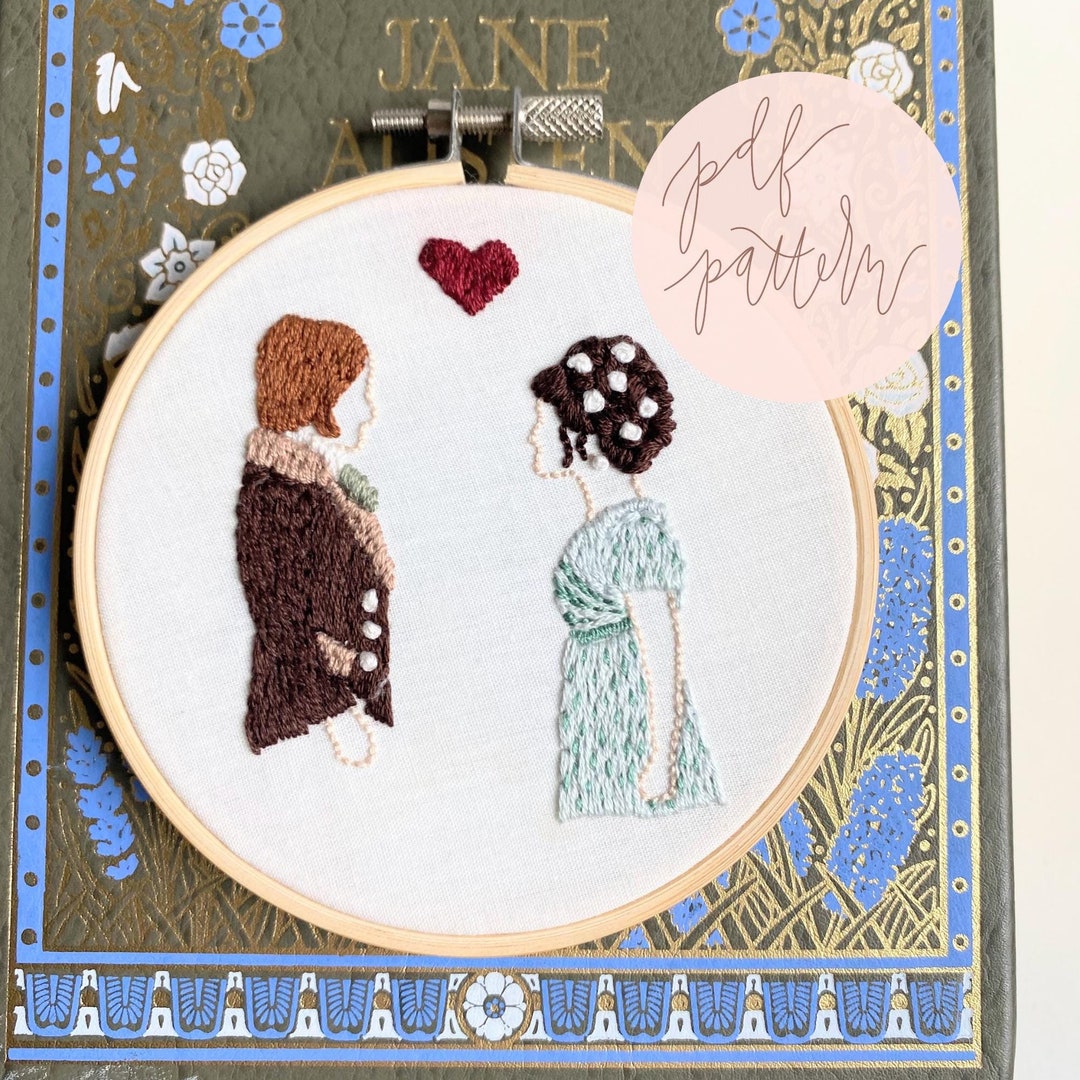 Elizabeth Bennet Embroidery Pattern: Pride and Prejudice Portrait (PDF ...