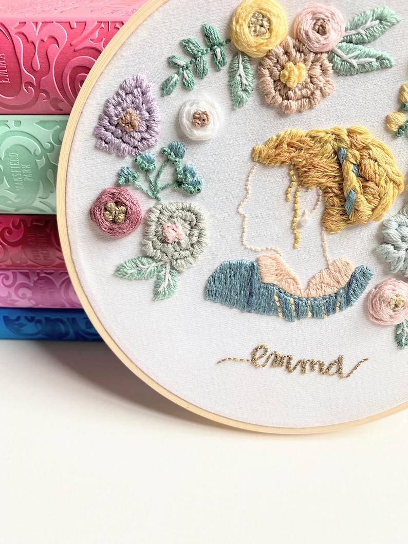 Jane Austen broderimönster: Emmaporträtt, nybörjarinstruktioner (PDF) bild 3