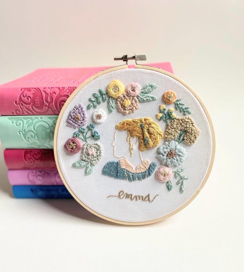 Jane Austen broderimönster: Emmaporträtt, nybörjarinstruktioner (PDF) bild 9
