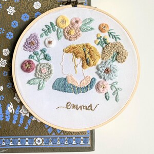 Jane Austen broderimönster: Emmaporträtt, nybörjarinstruktioner (PDF) bild 4