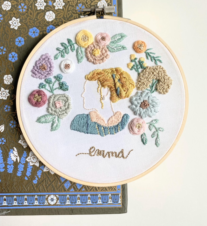 Jane Austen broderimönster: Emmaporträtt, nybörjarinstruktioner (PDF) bild 4