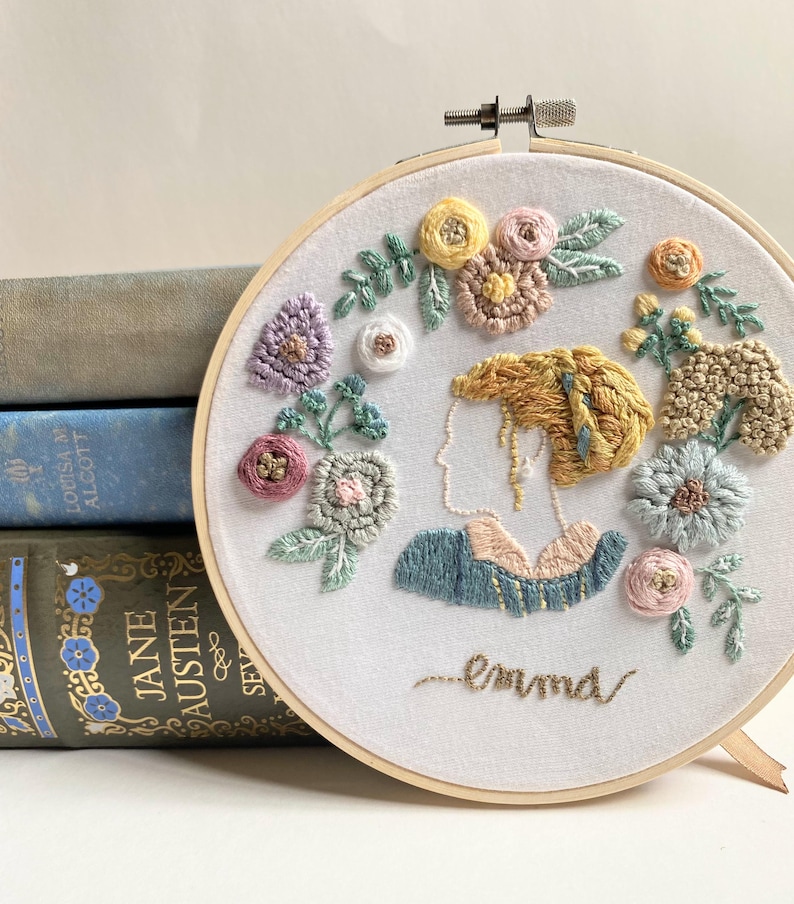 Jane Austen broderimönster: Emmaporträtt, nybörjarinstruktioner (PDF) bild 5