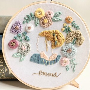 Jane Austen broderimönster: Emmaporträtt, nybörjarinstruktioner (PDF) bild 7