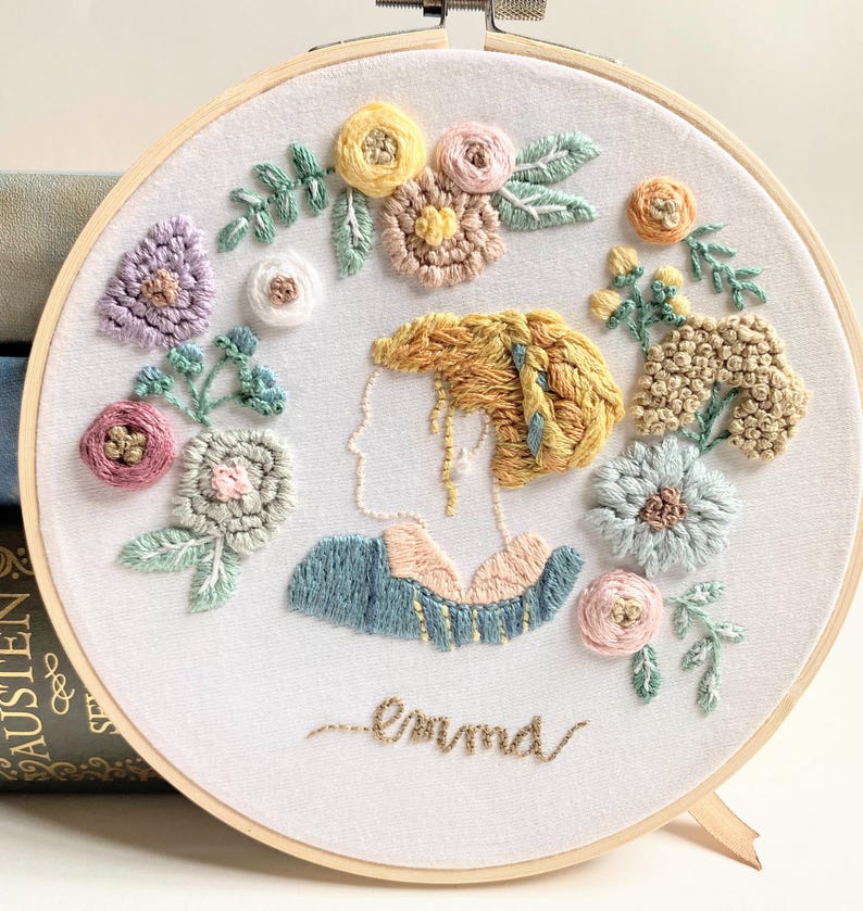 Jane Austen broderimönster: Emmaporträtt, nybörjarinstruktioner (PDF) bild 7