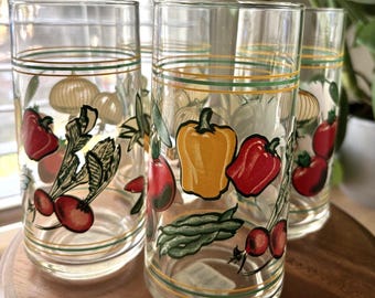 Conjunto de 4 copos Libbey Crisa para vegetais, novos, vintage, com etiquetas, 473 ml (16 oz)