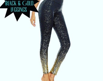 Black & Gold Leggings