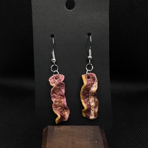 Bacon Polymer Clay Earrings