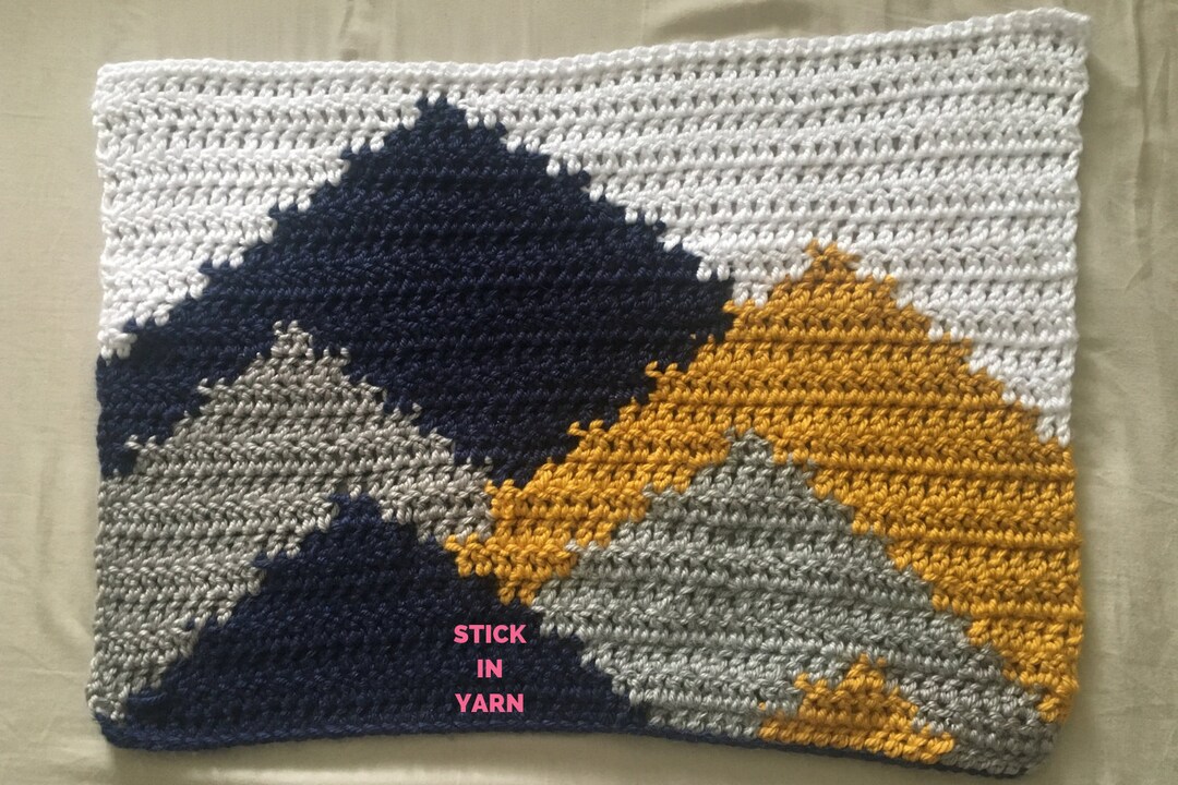 Crochet Baby Mountain Blanket Pattern Baby Shower Gift Etsy