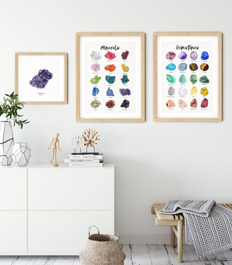 Fluorite art print Colourful wall art Montessori education Classroom décor gems Gift image 4