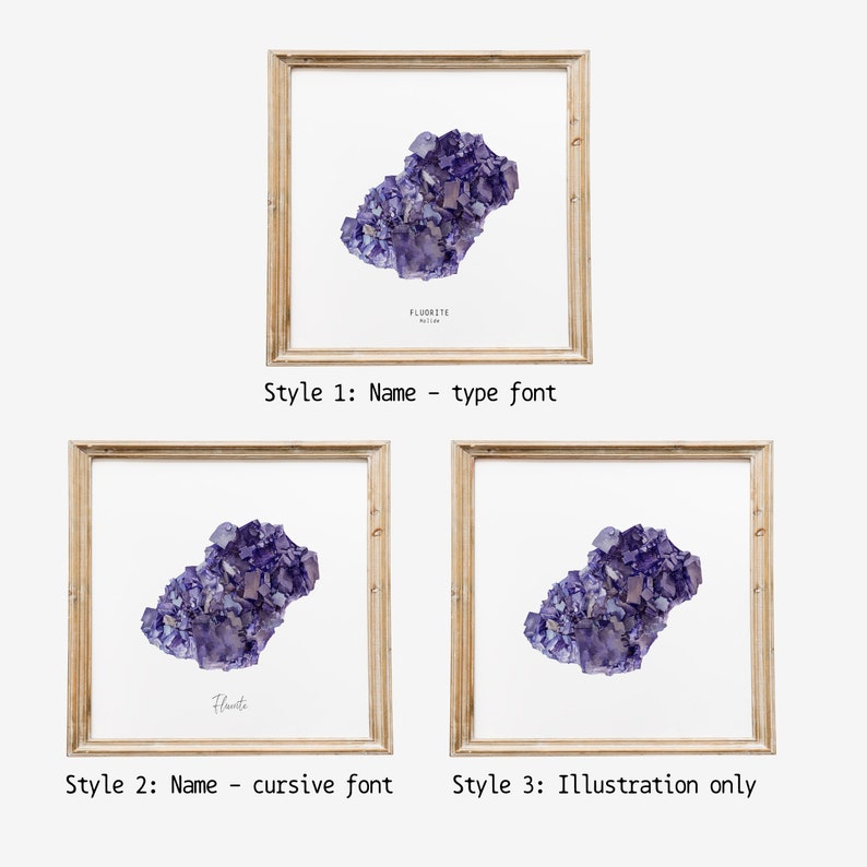 Fluorite art print Colourful wall art Montessori education Classroom décor gems Gift image 9