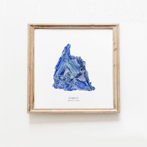 Kyanite watercolor painting | Montessori educational wall art | Homeschool decor | Montessori learning | Wall art gifts | Baby shower gift