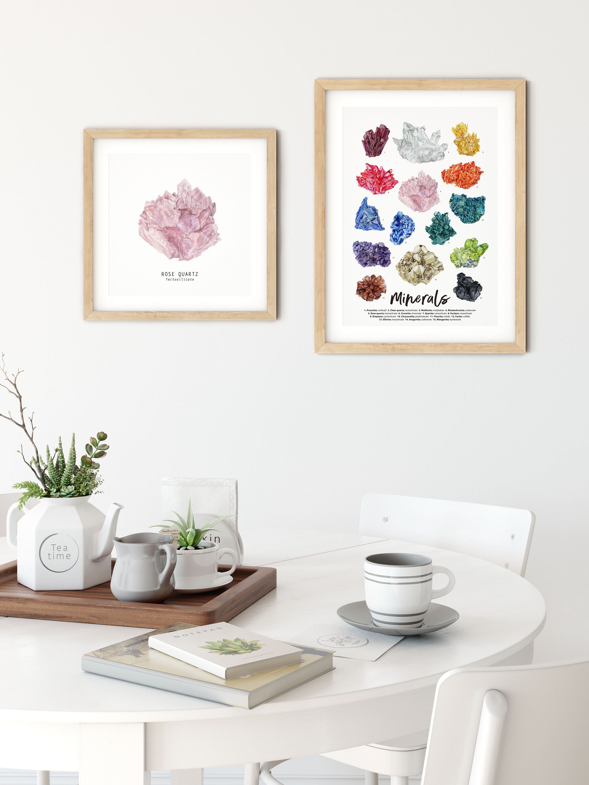 Watercolour Rose Quartz Wall Art L Montessori Classroom Decor Etsy