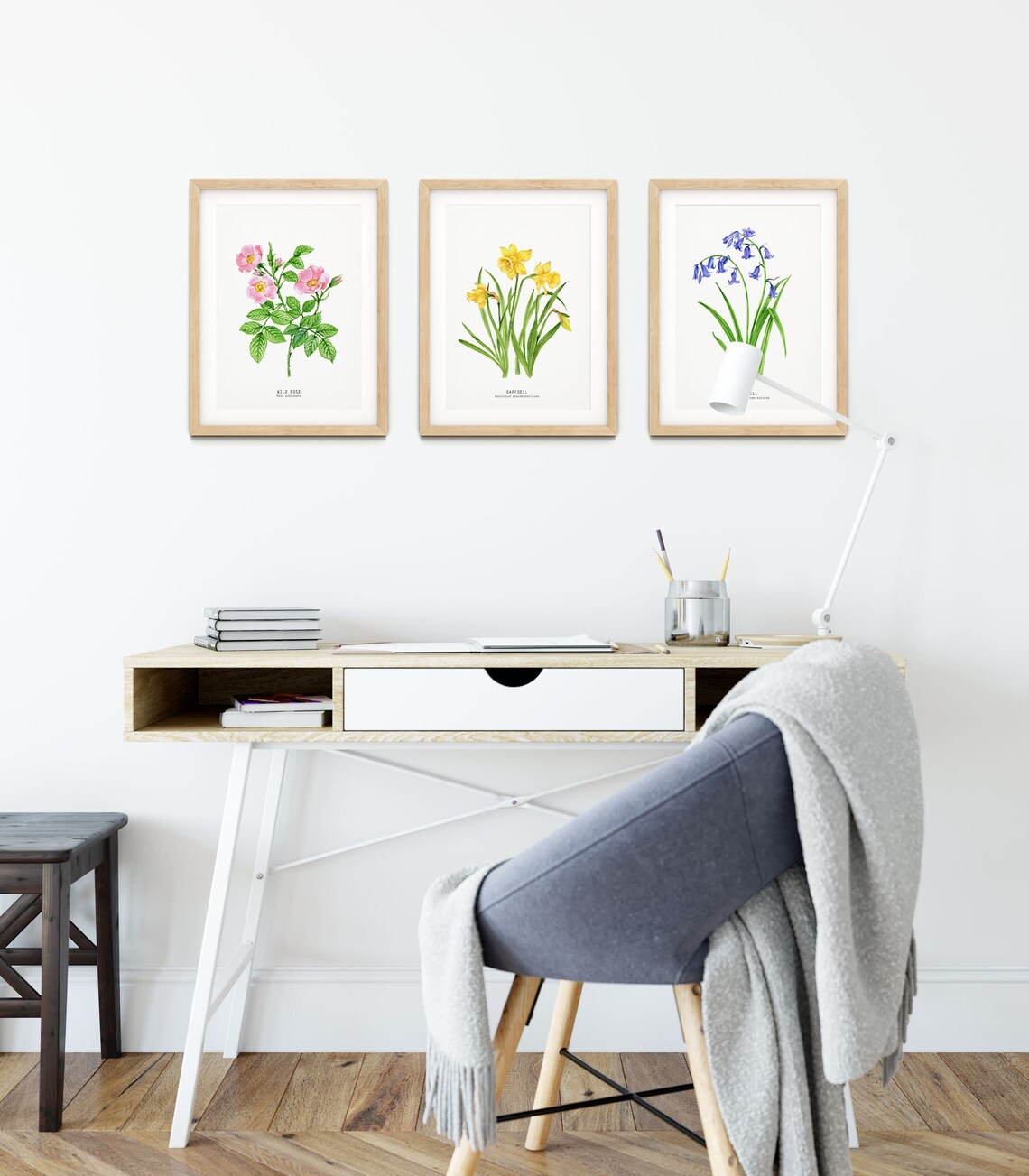 Wild Prairie Rose Watercolour Art Print | Iowa and North Dakota State ...