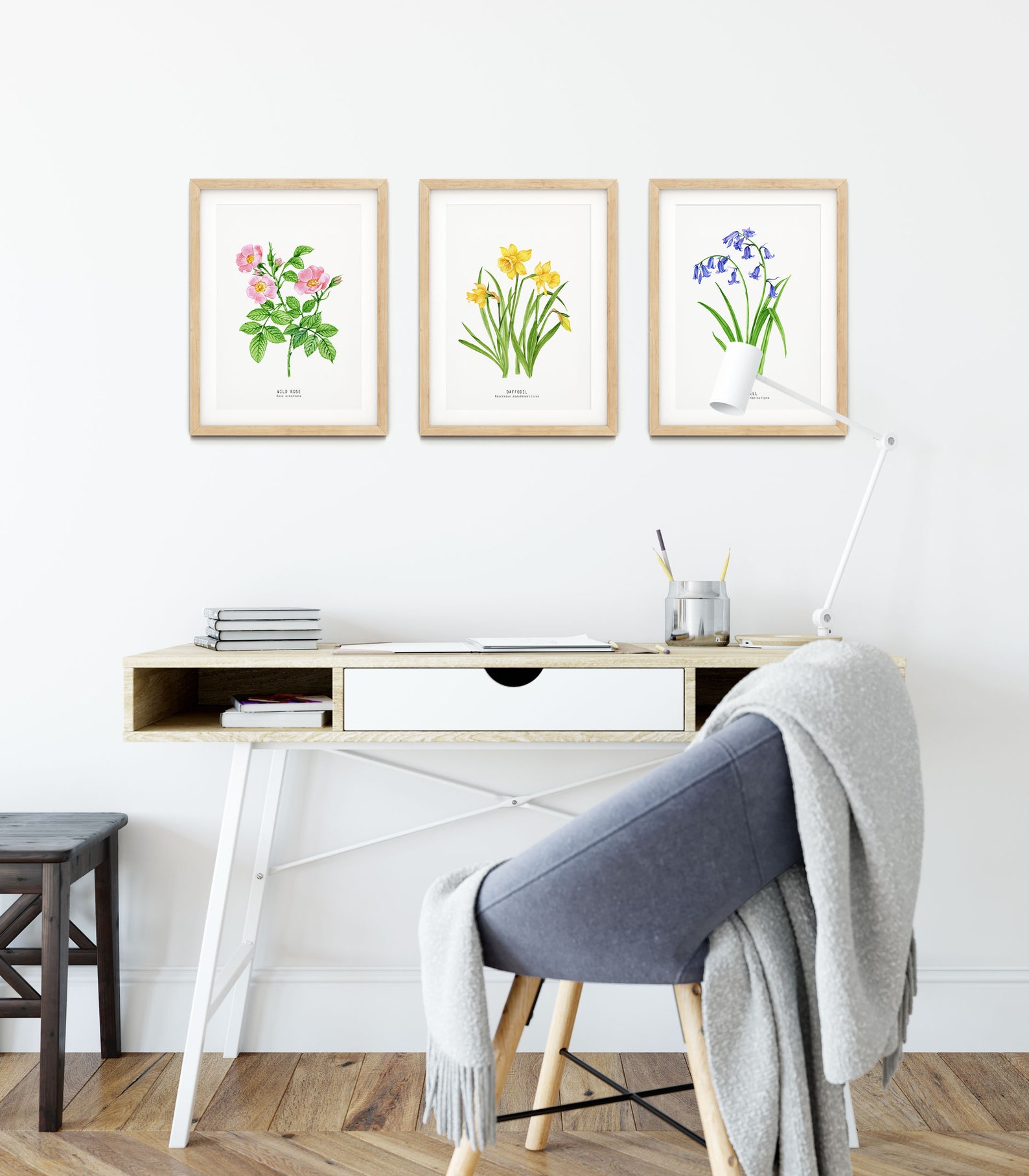 Wild Prairie Rose Watercolour Art Print | Iowa and North Dakota State ...
