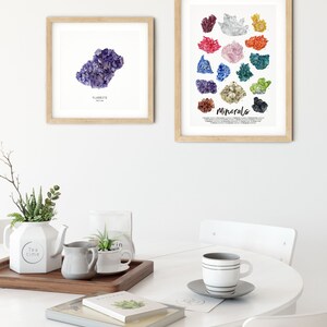 Fluorite art print Colourful wall art Montessori education Classroom décor gems Gift image 5