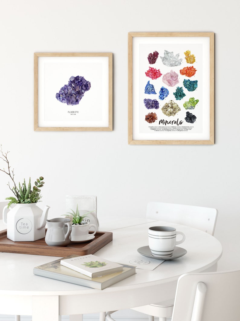 Fluorite art print Colourful wall art Montessori education Classroom décor gems Gift image 5