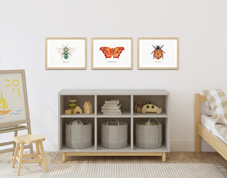 Question mark butterfly print Polygonia interrogationis watercolor art butterflies lover wall décor Nursery, living room girls gifts image 6