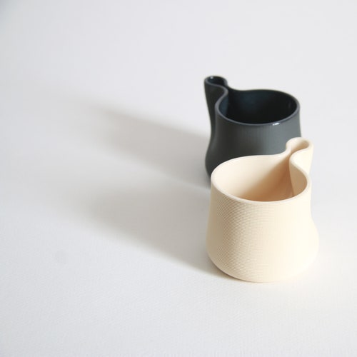 Modern Minimalist Stoneware Espresso Cup Set 3d Printed Etsy
