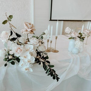 White Cheesecloth Table Runner image 5