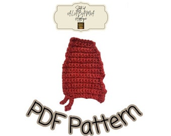 State of Alabama Applique - Digital PDF Crochet Pattern - US Terms ONLY