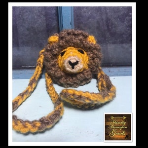 Lion Nose Warmer Nose Mask Child & Adult/Teen Sizes HANDMADE Crochet Amigurumi Photo Prop Mask Costume Accessory image 4