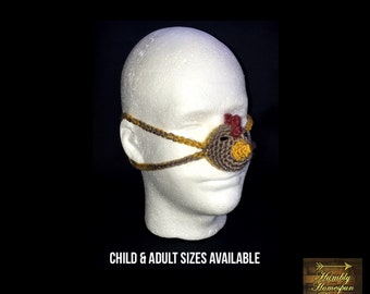 Dark Brown Chicken Nose Warmer ~ Nose Mask ~ Child & Adult/Teen Sizes Unisex ~ HANDMADE Crochet Amigurumi