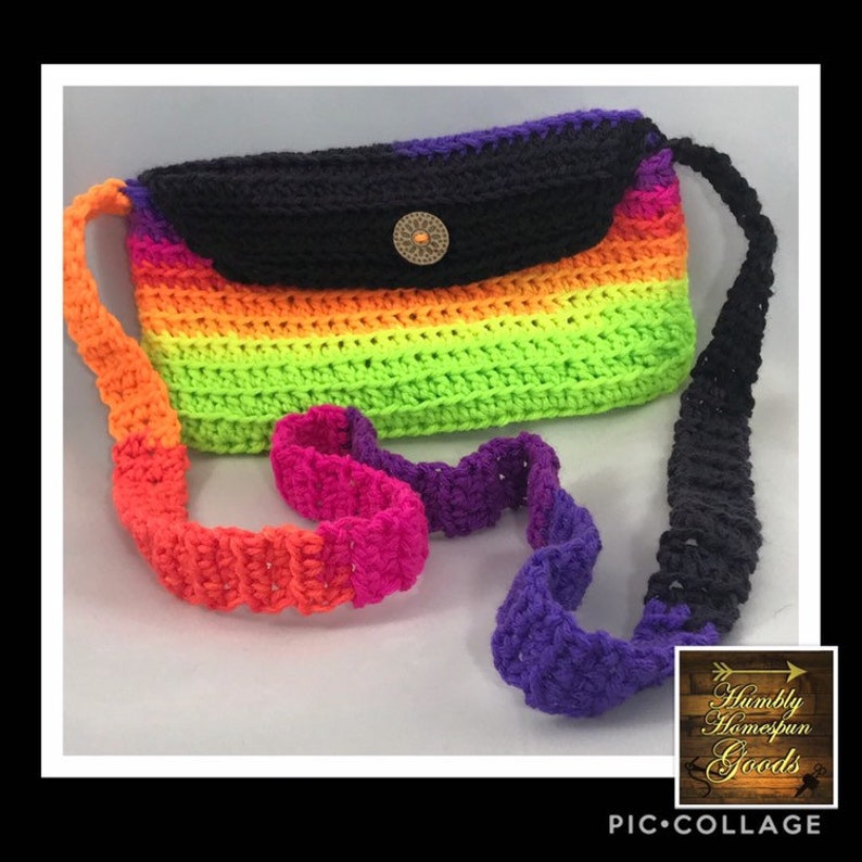 RTS Colorful Neon Rainbow Shoulder Bag Purse with Decorative Etsy