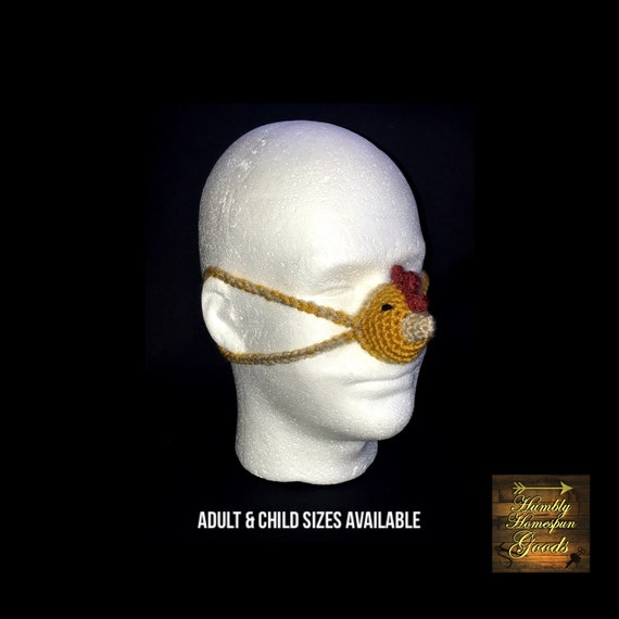 Golden Chicken Nose Warmer Nose Mask Child & Adult/teen Sizes
