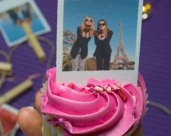 Edible Vintage Photo Cake Toppers: Custom Icing Prints, 1.8" Square, Set of 12