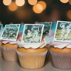 Custom Edible Photo Cake Toppers: 1.8&quot; Vanilla Icing Squares (12 pcs, Gluten-Free, Vegan, Kosher)