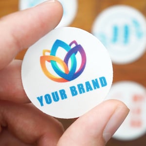 Edible logo cupcake toppers - Branded toppers - corporate gift - custom logo cupcake toppers - logo sugar sheet - 12 or 30 pcs