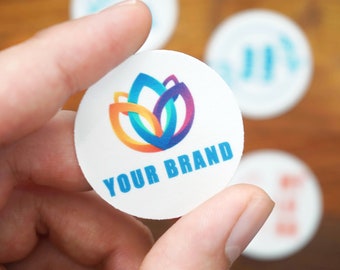 Edible logo cupcake toppers - Branded toppers - corporate gift - custom logo cupcake toppers - logo sugar sheet - 12 or 30 pcs