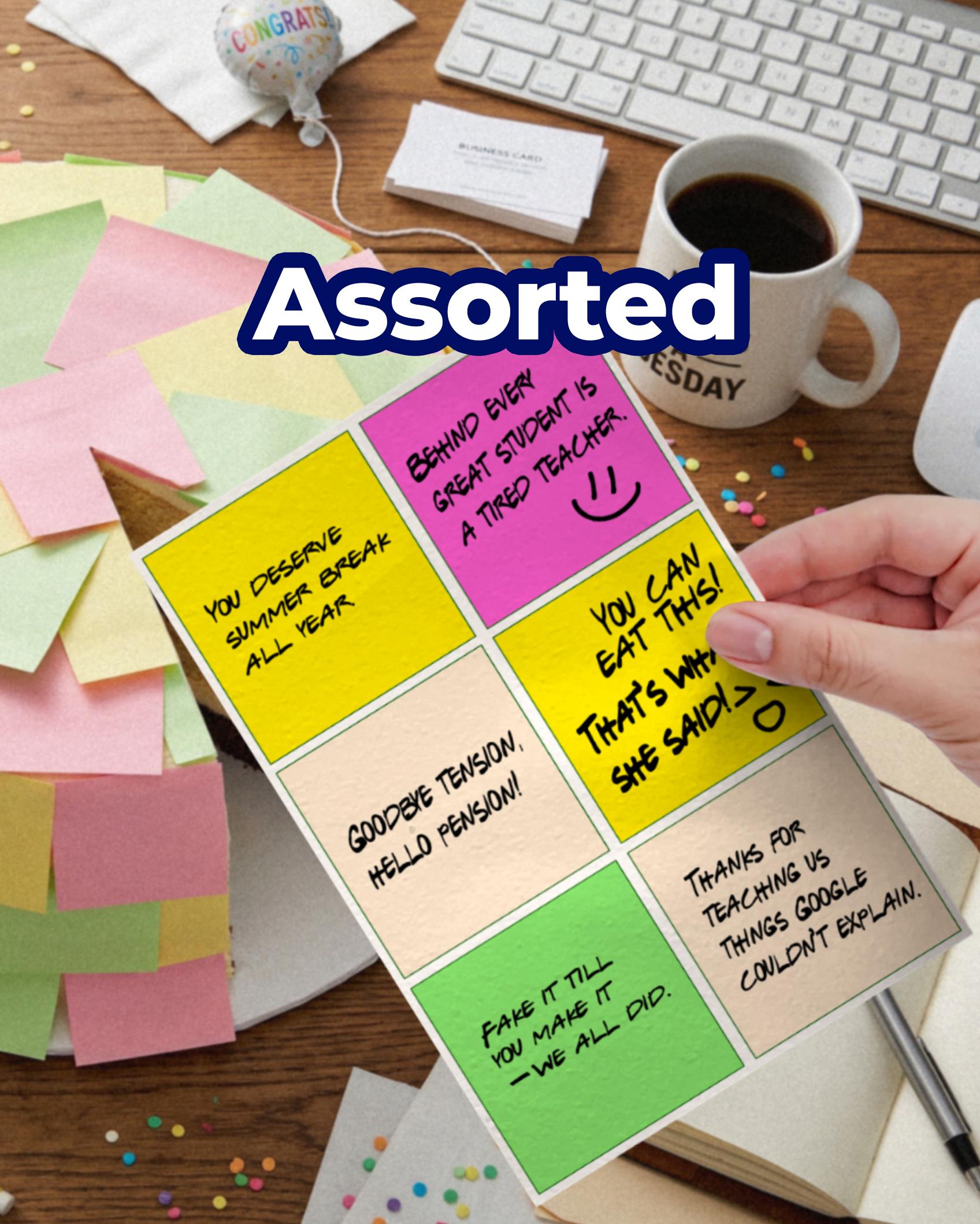 Edible Post It Notes Cake Topper, Funny Office Party Decoration ...
