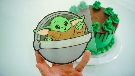 Baby Yoda Topper Comestible Star Wars Cake Baby Yoda Etsy Canada