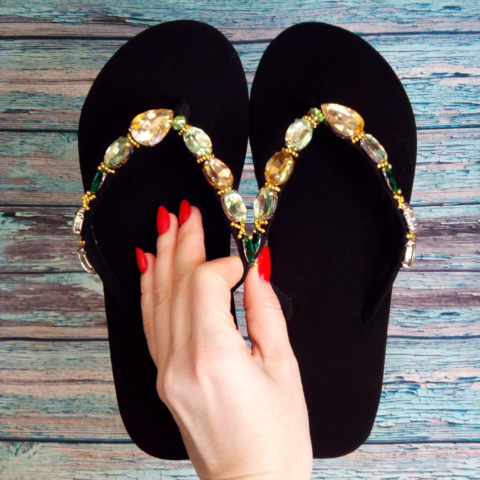 flip flops mit fransen