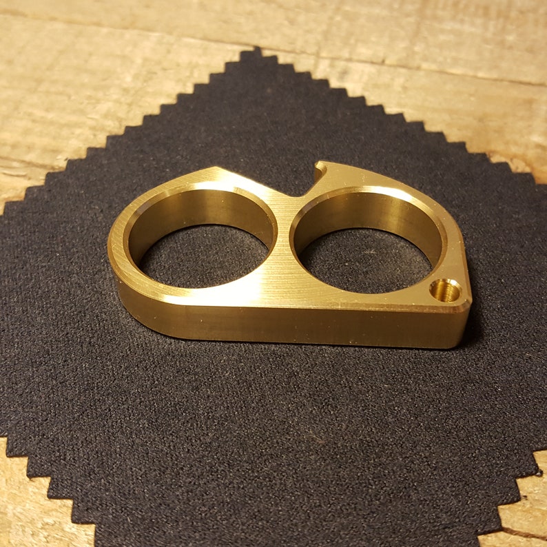 EDC Brass Double Ring Key Chain Bottle Opener Etsy