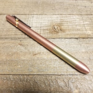 Koper met messing grip EDC Bolt Action Pen