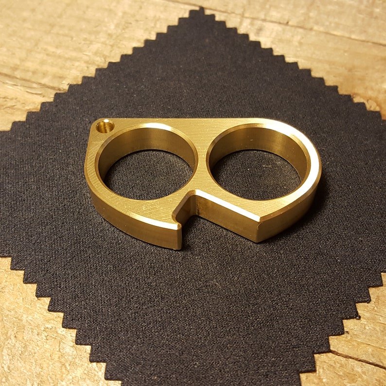 EDC Brass Double Ring Key Chain Bottle Opener Etsy