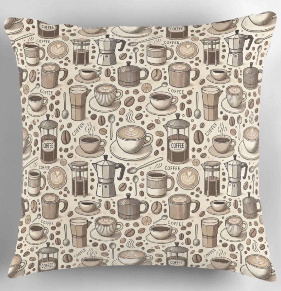 Coffee Seamless Pattern | Vintage Café Latte & Espresso Digital Paper ...