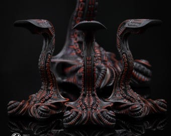 Mini-Größe, 14 cm, Collosum, rot, Grumpy Goose Sammelständer, Originaldesign, 3D gedruckte Edition, handgemalt,