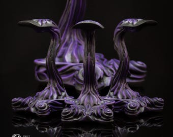 Mini-Größe, 14 cm, Korpus, lila, Grumpy Goose Sammelständer, Originaldesign, 3D gedruckte Edition, handbemalt,