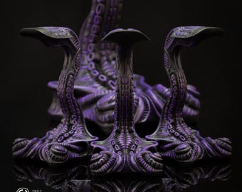 Mini-Größe, 14 cm, Collosum, lila, Grumpy Goose Sammelständer, Originaldesign, 3D gedruckte Edition, handbemalt,