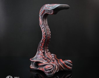 Full Size, 32 cm, Collosum, Rot, Grumpy Goose Kopfhörerständer, Originaldesign, 3D gedruckte Edition, handgemalt