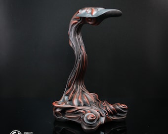 Full Size, 32 cm, Corpus, Red, Grumpy Goose Kopfhörerständer, Original Design, 3D gedruckte Edition, handgemalt,