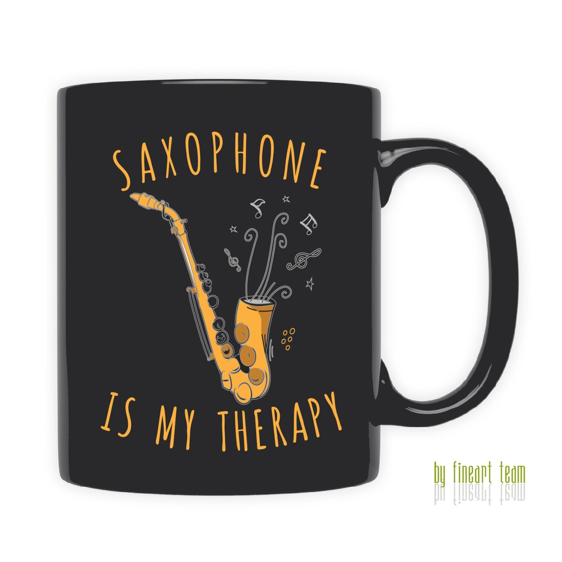 Saxophone Mug Saxophone Player Gift Saxophone is my Therapy Etsy