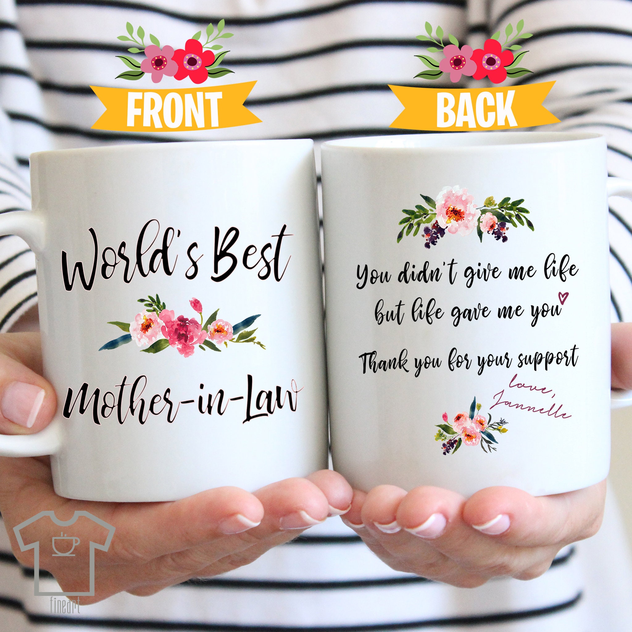 Worlds Best Mother-in-law Mug Thank You Support Great ...
