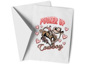 Pucker Up, Cowboy, Greeting Cards, Love, Western, Holiday, Bundle, Country,