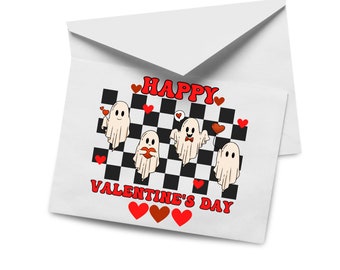 Ghost, boo, Valentines Day Card, Horror valentine's day, Funny valentine, Scary Movie Card, Halloween, Spooky