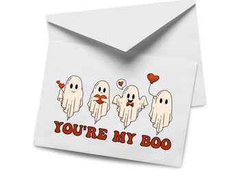 Be mine, Ghost, boo, Valentines Day Card, Horror valentine's day, Funny valentine, Scary Movie Card, Halloween, Spooky