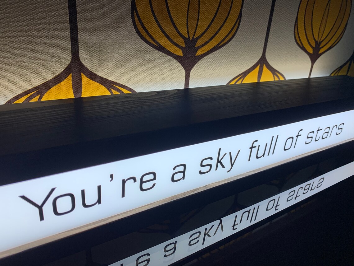 Wooden Light Box Sign Retro Personalised Custom LED Light Up Etsy